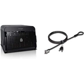Kensington Universal Tablet, Laptop & Device AC Lock & Charge Station (K62880NA) + Kensington Cable Lock (K65035AM)