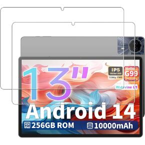Screen Protector for TECLAST T65Max Tablet 13 inch 14 Android Tablet,Tempered Glass Film Anti-Scratch High Touch Sensitivity,2 Pack.