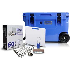 60 Quart Blue Starter Bundle with Wheels - Includes Accessory KIT