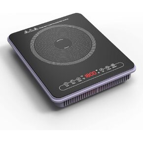 Portable Induction Cooktop 1800W True,110v Induction Stove Top Countertop, Electric Hot Plate for Cooking, Faster Heating Mode, 9 Power and Temperature Levels, Child Lock, 270 Mins Timer