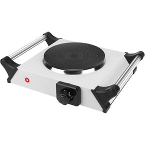 Electric Hot Plate, Electric Single Burners for Cooking, 1000W Countertop Dual Burner, Portable Cooking Stove Temperature Control, Easy to Clean, Cooktop for Home/RV, Black