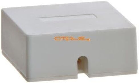 Cmple - 1 Port Phone Jack Wall Plate RJ12 Telephone Cord Surface Mount Box Female Landline Phone Keystone Jack for 3 Line House Phone, Answering Machine, Fax in Kuwait