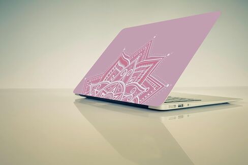 Laptop Skin with Pink Flower Logo Pattern Designs, Fits Most Sticker Decal,13-15.6 inch Universal Vinyl Skin Sticker Cover(Skin 20_9) in Saudi Arabia