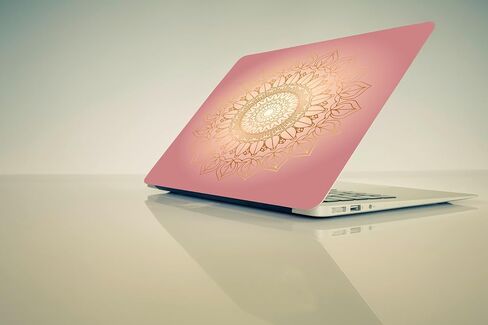 Laptop Skin with Pink Flower Logo Pattern Designs, Fits Most Sticker Decal,13-15.6 inch Universal Vinyl Skin Sticker Cover(Skin 20_9) in Saudi Arabia