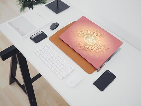 Laptop Skin with Pink Flower Logo Pattern Designs, Fits Most Sticker Decal,13-15.6 inch Universal Vinyl Skin Sticker Cover(Skin 20_9) in Saudi Arabia