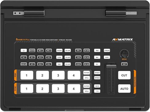 AVMATRIX H4 Plus Video Switcher with 10.1 Inch FHD Display 4xHDMI Input SD Card USB Recorder LAN Control for Live Streaming in Saudi Arabia