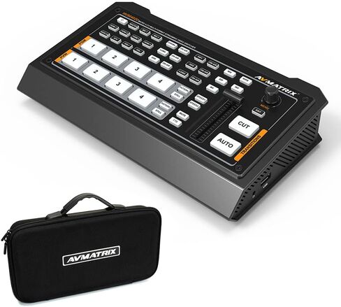AVMATRIX H4 Plus Video Switcher with 10.1 Inch FHD Display 4xHDMI Input SD Card USB Recorder LAN Control for Live Streaming in Saudi Arabia