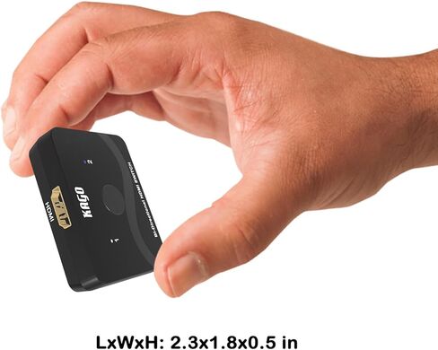 KAGO HDMI Switch 2 in 1 Out,HDMI Splitter 1 in 2 Out,Bi-Directional 4k@60hz HDMI Hub Supports Xbox PS5/4/3 Blu-Ray TV Fire Stick Roku Laptop PC in Kuwait