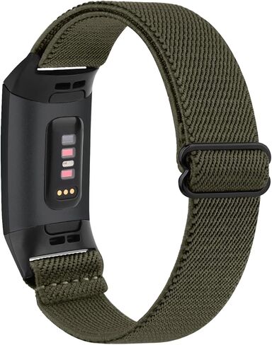 Tobfit Stretchy Band Compatible with Fitbit Charge 4 Bands/Fitbit Charge 3 Bands for Women Men, Solo Loop Straps Elastic Braided Wristbands Replacement for Fitbit Charge 4/Charge 3 Bands in Kuwait