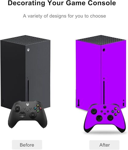 Skin Sticker Vinyl Decal for Xbox Series X Console, Full Set Protective Cover Wrap Compatible with Wireless Controller (Yellow) in Kuwait