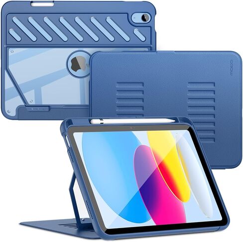 Case Moko for iPad (A16) الجيل الحادي عشر 11 بوصة 2025/iPad 10th Generation 10.9 بوصة 2022 مع حامل القلم الرصاص ، [10 زاوية عرض مغناطيسية قوية] علبة وقائية شديدة التحمل من الخدمة الكاملة ، Navy Blue in Kuwait