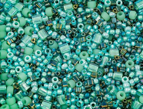 0.35oz (10g) Mix of Small Rocailles, Seed Beads & Bugles 2-10mm TOHO Japanese Glass Beads, Mix TOHO Lavender (Like 3216 - Kimono Lilac) in Saudi Arabia