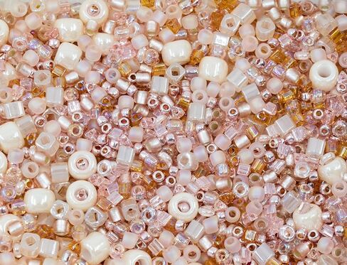 0.35oz (10g) Mix of Small Rocailles, Seed Beads & Bugles 2-10mm TOHO Japanese Glass Beads, Mix TOHO Lavender (Like 3216 - Kimono Lilac) in Saudi Arabia