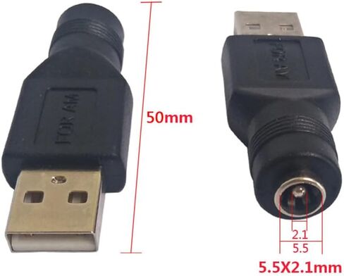 USB C 12 Volt PD to 5.5mm X 2.1mm Male Connector, 5.5 mm Barrel Plug to USB-C Adapter Laptop Made for USB Lights, Small Fan, Foldable Solar, Laptops, Cameras Series in Kuwait