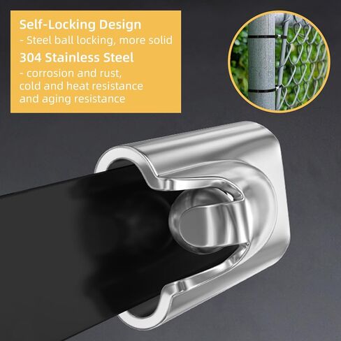 300 PCS 11.8 Inch Metal Zip Ties, Stainless Steel Cable Tie Gun Set, Heavy Duty Self-locking Cable Ties Adjustable Metal Zip Ties Tool Kit for Machinery Exhaust Wrap Pipes Cables Fence (Black) in Kuwait