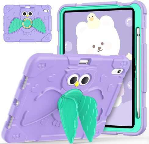 Case for iPad (A16) 11th Generation 11 inch 2025/ iPad 10th Generation 10.9 inch 2022 with Pencil Holder/ 360° Rotating Stand, Shockproof Cover for iPad 11th/10th Gen Kids Girls (Colourful) in Saudi Arabia