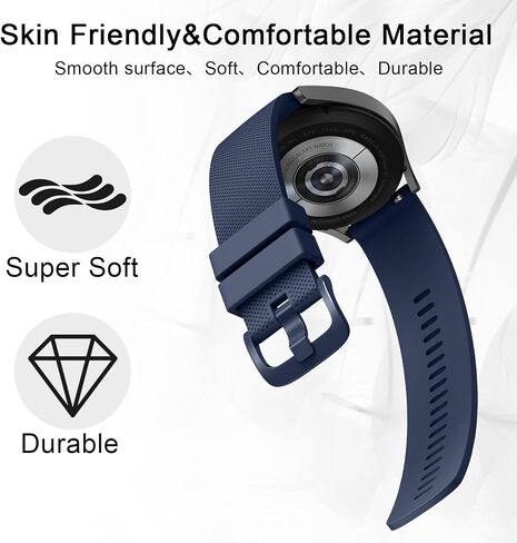 Amzpas Bands for Amazfit Active 2/Active/GTR Mini/GTS 2 2e 3 4/GTS 2 4 Mini/Bip 3/3 Pro/Bip U Pro/Bip S Lite Smartwatch, 20mm Soft Silicone Replacement Straps for Women Men in Saudi Arabia