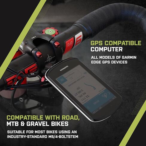 مكونات JRC STET Out Out Front Mount | متوافق مع أجهزة سلسلة Garmin Edge | CNC خفيفة الوزن 6061 جسم الألومنيوم - أسود in Kuwait