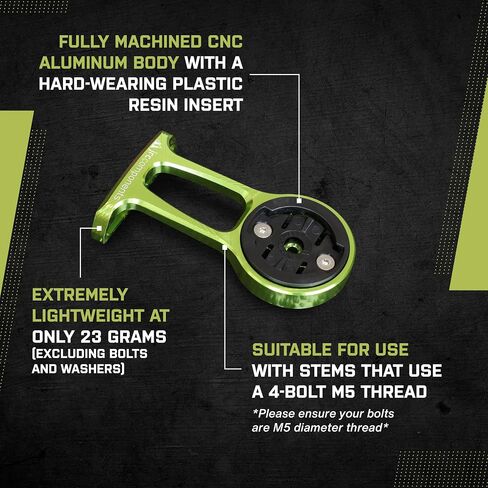 مكونات JRC STET Out Out Front Mount | متوافق مع أجهزة سلسلة Garmin Edge | CNC خفيفة الوزن 6061 جسم الألومنيوم - أسود in Kuwait