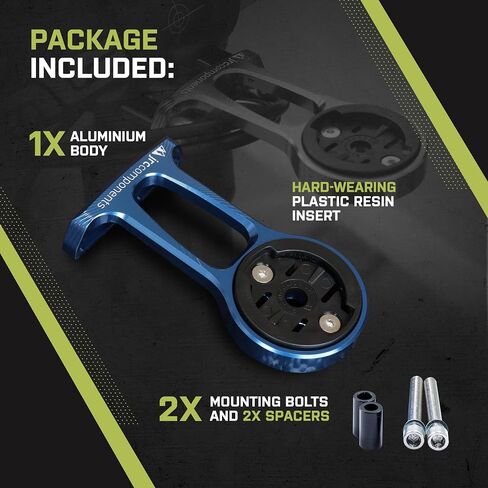 مكونات JRC STET Out Out Front Mount | متوافق مع أجهزة سلسلة Garmin Edge | CNC خفيفة الوزن 6061 جسم الألومنيوم - أسود in Kuwait