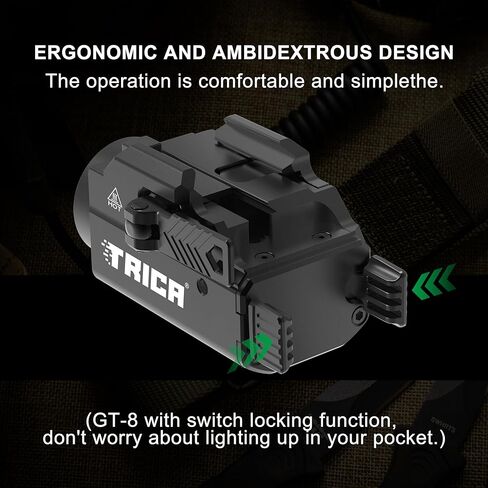 800 Lumens Compact Pistol Light, USB Rechargeable Rail-Mounted Tactical WeaponLight with Adjustable Rail, Quick Release Mini Handgun Flashlight Compatiable for 1913,GL Style Full Size and Compact Rail in Saudi Arabia