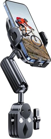 Motorcycle Phone Mount, Mountain Bike Phone Holder for Bicycle, Electric Motorcycle Accessories, Scooter Stroller Handlebar Phone Mount, Compatible with iPhone, 4.7-7 Inches Cell Phone in Kuwait