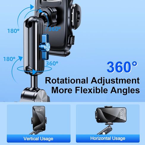 Motorcycle Phone Mount, Mountain Bike Phone Holder for Bicycle, Electric Motorcycle Accessories, Scooter Stroller Handlebar Phone Mount, Compatible with iPhone, 4.7-7 Inches Cell Phone in Kuwait