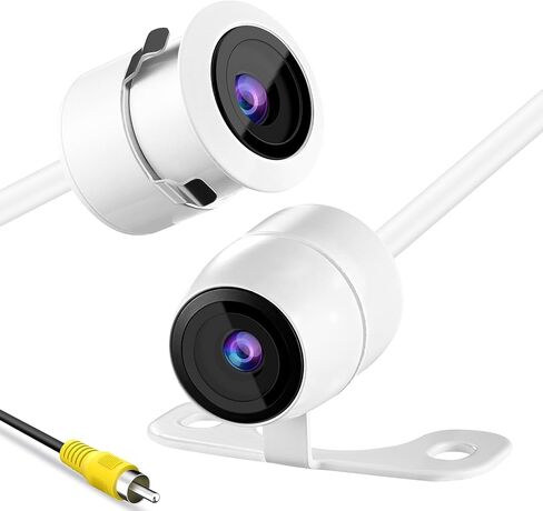 AHD 1080P Backup Camera Flush Mount, Metal Housing 170° Wide View Angle Rear/Side/Front View Camera for Car, HD Clear Night Vision IP69 Waterproof Reverse Camera, 18.5mm, 12V/24V, Black in Kuwait