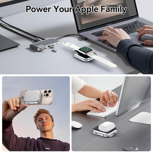 Magnetic Power Bank 10000mAh with Detachable Lanyard-3-in-1 Magnetic Wireless Charger,22.5W PD Fast Charging,Compact Portable Battery Pack for iPhone 16/15/14/13/12,Apple Watch & AirPods in Saudi Arabia