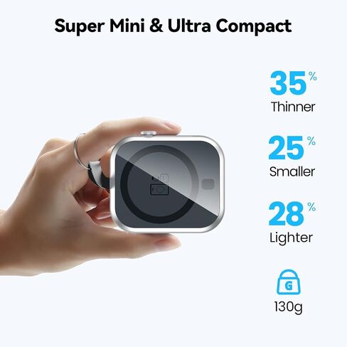 Magnetic Power Bank 10000mAh with Detachable Lanyard-3-in-1 Magnetic Wireless Charger,22.5W PD Fast Charging,Compact Portable Battery Pack for iPhone 16/15/14/13/12,Apple Watch & AirPods in Saudi Arabia