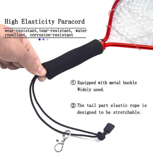Fly Fishing Landing Net for Trout - Catch and Release, Made of Aluminum Alloy with Soft Rubber Mesh, Suitable for Kayak Fishing in Kuwait