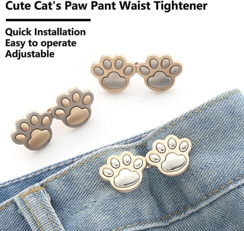 8 Sets Pant Waist Tightener, Detachable Jean Buttons for Loose Jeans, Adjustable Jean Button Waist Buckle Set, No Sewing Required, Perfect Fit Instant Jean Button, Button Adjuster for Pants in Saudi Arabia