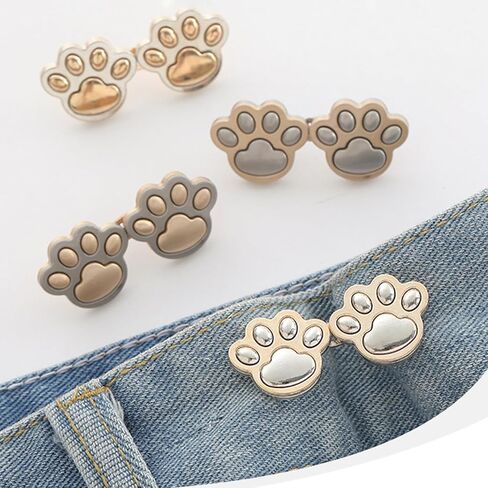 8 Sets Pant Waist Tightener, Detachable Jean Buttons for Loose Jeans, Adjustable Jean Button Waist Buckle Set, No Sewing Required, Perfect Fit Instant Jean Button, Button Adjuster for Pants in Saudi Arabia