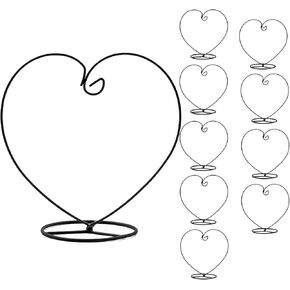 حامل عرض الزينة، حامل حامل معلق من الحديد على شكل قلب لتزيين المنزل والزفاف، كرة زجاجية معلقة وكرة ساحرة (بدون زجاجة زجاجية) (10 قطع على شكل قلب) in Kuwait
