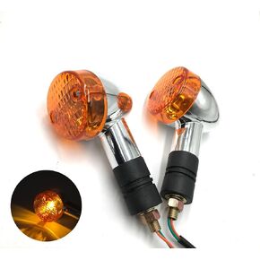 2Pcs Motorcycle Bullet Turn Signals Lights For Honda Shadow Aero For Kawasaki Vulcan VN 750 800 1500 Vintage Turn LampBulb