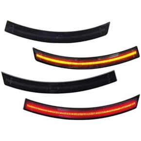 Front & Rear Side Marker Lights 22771196 22771197 23210929 23210930 Compatible with C7 2014-2019 Amber+Red