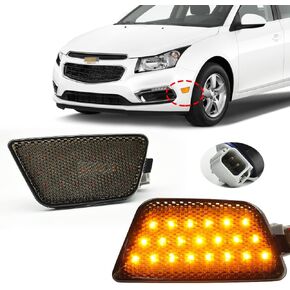 2-Pieces For Chevy Cruze Front Bumper Park Signal Side Marker Light Assembly 2011 2012 2013 2014 2015 DOT Certified GM2551198N 42334144 42334145