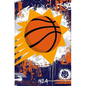 Trends International NBA Phoenix Suns - Maximalist Logo 23 Wall Poster, 14.72" x 22.37", Premium Unframed Version