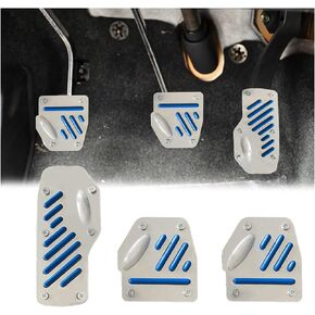 3PCS Nonslip Car Pedal Pads, Aluminum Alloy Manual Transmission Foot Pedals Brake Pad Cover, Sports Gas Fuel Petrol Clutch Rest Plate Kits, Car Replacement Accessories for Vehicle SUV Truck (Red)