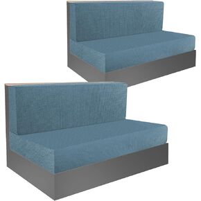 RV Dinette Cushion Covers,RV Stretch Sofa Seat Slipcovers Microfiber Soft Jacquard Fabric Automotive Seat Cover RV Couch Covers Booth Set Washable ＆ Easy Fitted 2 Backrest Cover & 2 Bench Cover