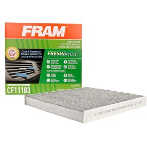 FRAM Fresh Breeze Cabin Air Filter Replacement for Car Passenger Compartment w/ Arm and Hammer Baking Soda, Easy Install, CF11183 for Select Dodge and Jeep vehicles , white