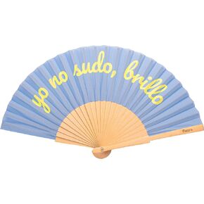 Fisura – Original Folding Fan with Message or Pattern. Handheld Folding Fan for Women. Rave Wood Folding Hand Fan. Fans for Wedding, Party, and Gift (Calor, Black)