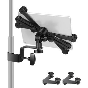 Neewer 7-14 inches Adjustable Tablet Holder Mount with 360 Degree Swivel Clamp for Connecting with Microphone Stand, Compatible with iPad, iPad Pro, iPad Air, Google Nexus Samsung Galaxy
