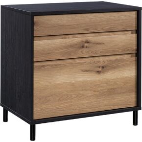 Sauder Acadia Way Lateral File, L: 30.32" x W: 19.45" x H: 29.76", Raven Oak Finish