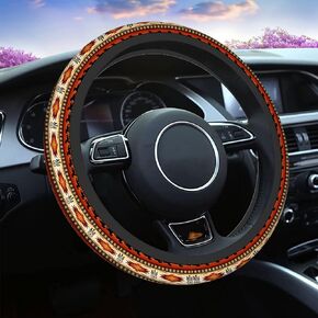 Swono Galaxy Blue Universal 15" Steering Wheel Covers Beautiful Galaxy and Star Cute Car Steering Wheel Cover for Men Women Girls Car Accessories
