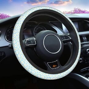 Swono Galaxy Blue Universal 15" Steering Wheel Covers Beautiful Galaxy and Star Cute Car Steering Wheel Cover for Men Women Girls Car Accessories