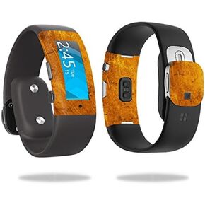 MightySkins Skin Compatible with Microsoft Band 2 Cover Skins Sticker Watch Textured Gold