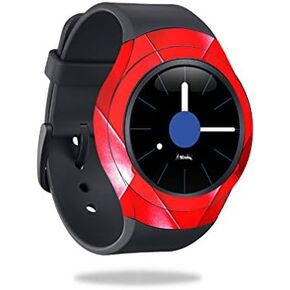 MightySkins Skin Compatible with Samsung Gear S2 3G Smart Watch Cover wrap Sticker Skins Red Upholstery
