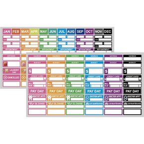 Work Planner Budget Sticker Meeting Stickers Dentist Appointment Doctor Appointment Planner Stickers Waterproof Stickers