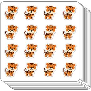 Tiger Planner Stickers, 0.5in Stickers for Scrapbooking Calendar Crafting 208-Pack